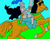 Dibujo Caballero a caballo pintado por valek