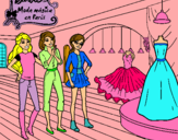 Dibujo Barbie mirando vestidos pintado por CristinaQuesada