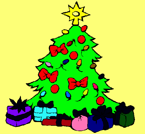 Dibujo Árbol de navidad pintado por 1234567890
