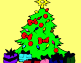 Dibujo Árbol de navidad pintado por 1234567890