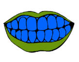Dibujo Boca y dientes pintado por imnlkshfsf