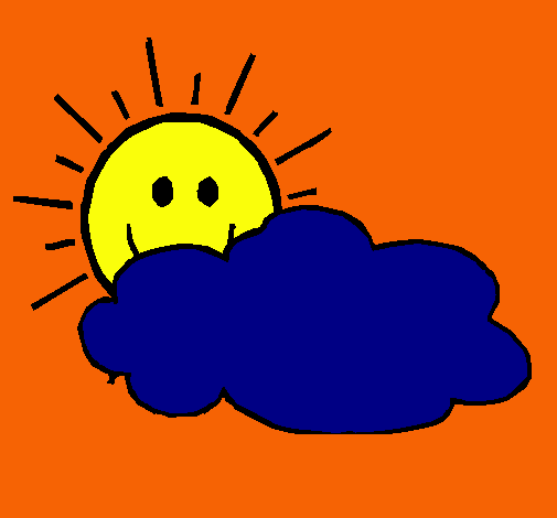 Dibujo Sol y nube pintado por Sara999