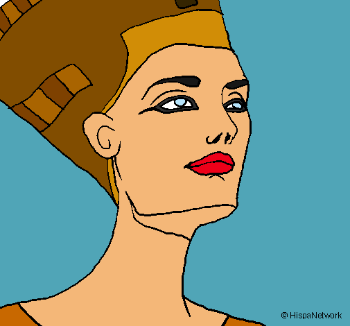 Dibujo Busto de Nefertiti pintado por antoniab