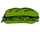 Dibujo Bocadillo vegetal pintado por oiuuuytytttt