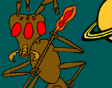 Dibujo Hormiga alienigena pintado por javiermolon