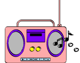 Dibujo Radio cassette 2 pintado por sino