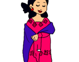 Dibujo Señora maya pintado por sabia