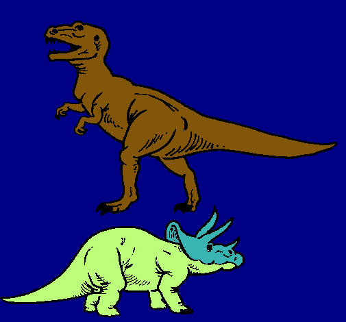 Triceratops y tiranosaurios rex