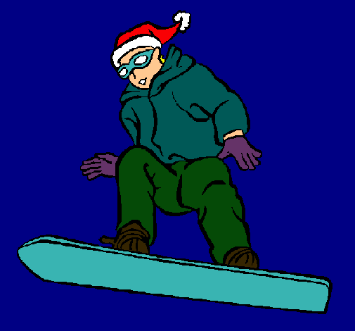 Dibujo Snowboard pintado por migl