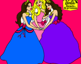 Dibujo Barbie y sus amigas princesas pintado por mars2002