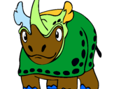 Dibujo Rinoceronte pintado por jnjghgfhyvyb
