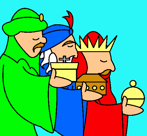 Dibujo Los Reyes Magos 3 pintado por claudiari