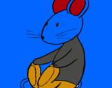 Dibujo Rata sentada pintado por rata