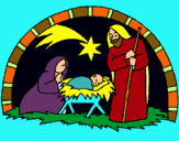 Dibujo Pesebre de navidad pintado por pabloanna