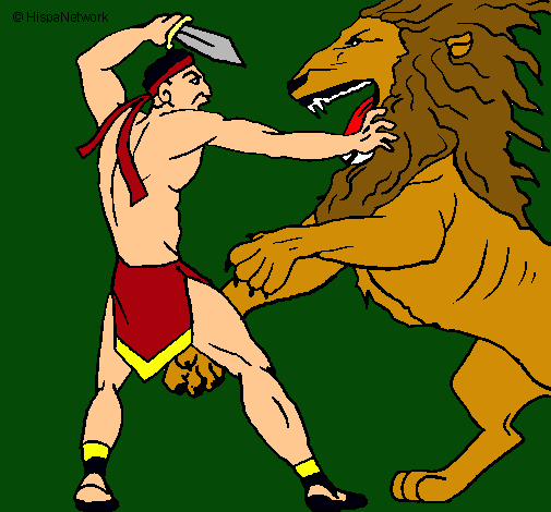 Gladiador contra león