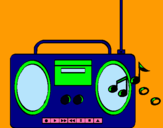 Dibujo Radio cassette 2 pintado por radi9