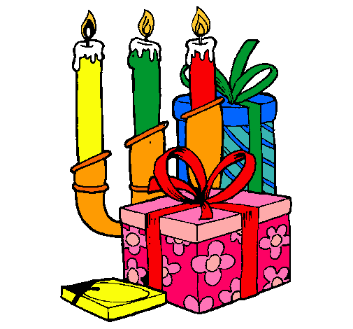 Candelabro y regalos