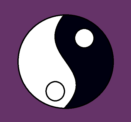 Dibujo Yin y yang pintado por silvitica