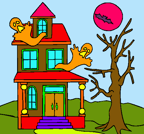 Dibujo Casa fantansma pintado por karladani