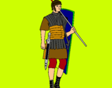 Dibujo Soldado romano pintado por patooooooooo