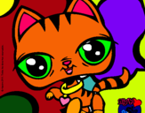 Dibujo Gatito Littlest Pet Shop pintado por honita