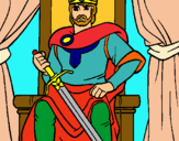 Dibujo Caballero rey pintado por reyyyy