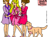 Dibujo Barbie y sus amigas en bata pintado por daiyan