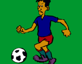 Dibujo Jugador de fútbol pintado por menjivar