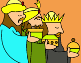 Dibujo Los Reyes Magos 3 pintado por rrreeeeeeeee