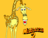 Dibujo Madagascar 2 Melman pintado por martula