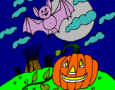 Dibujo Paisaje de Halloween pintado por Paholo