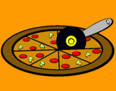 Dibujo Pizza pintado por venyi12