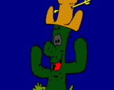 Dibujo Cactus con sombrero pintado por hhhhhhhhhhhh
