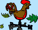 Dibujo Veletas y gallo pintado por gemabgb