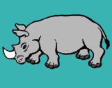 Dibujo Rinoceronte pintado por pipitasa