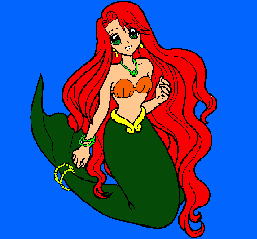 Dibujo Sirenita pintado por migl