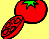 Dibujo Tomate pintado por mamas