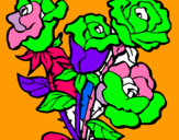 Dibujo Ramo de rosas pintado por alexmar
