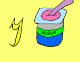 Dibujo Yogur pintado por jnnbhbvvb