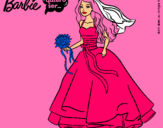 Dibujo Barbie vestida de novia pintado por abril4516784