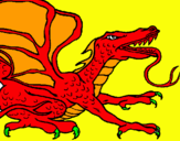 Dibujo Dragón réptil pintado por yahirvzz
