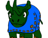 Dibujo Rinoceronte pintado por rodo