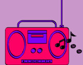 Dibujo Radio cassette 2 pintado por videl
