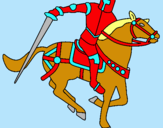 Dibujo Caballero a caballo IV pintado por laua