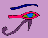 Dibujo Ojo Horus pintado por mmmmp