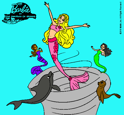 Barbie sirena contenta