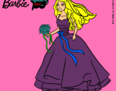 Dibujo Barbie vestida de novia pintado por katherinecab