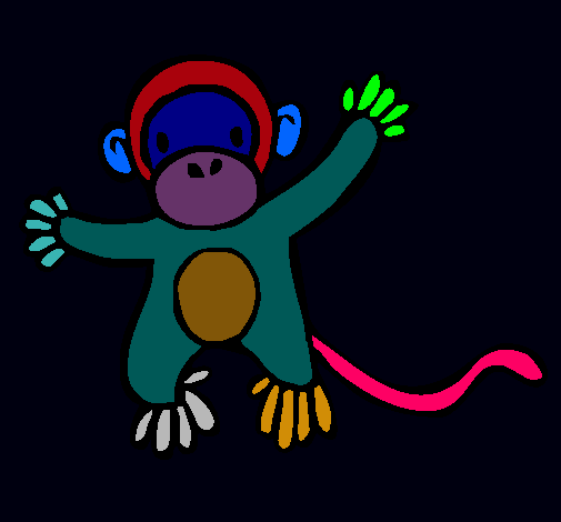 Dibujo Mono pintado por Annette