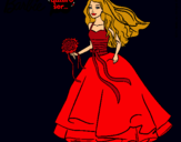 Dibujo Barbie vestida de novia pintado por ickkckickkck