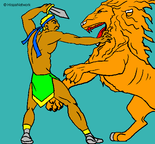 Gladiador contra león